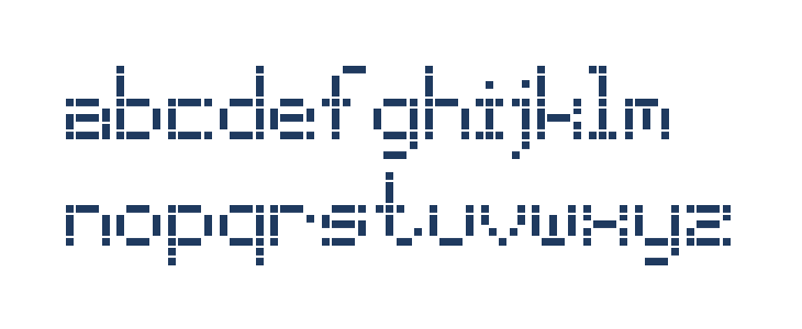 Dash Dot LCD-7 Lowercase