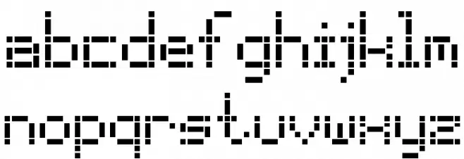 Dash Dot LCD-7 字体 小写