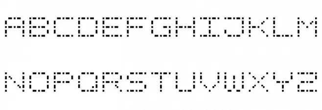 Dash Dot Square-7 Schriftart Kleinbuchstaben