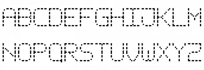 Dash Pixel-7 Schriftart Groß