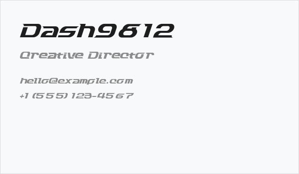 Dash9812 Business Card