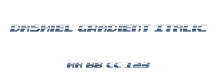 Dashiel Gradient Italic Font Preview