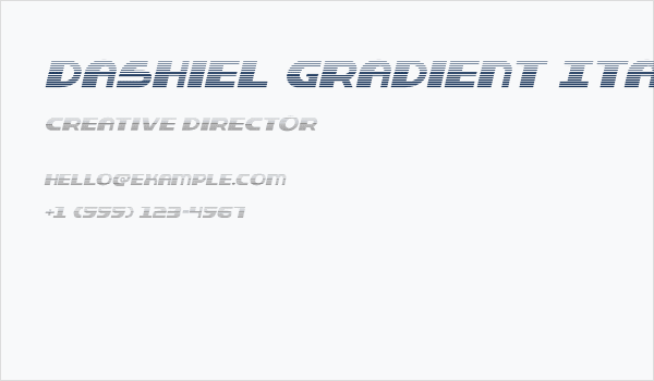 Dashiel Gradient Italic Business Card