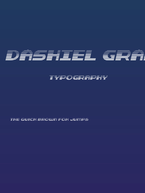 Dashiel Gradient Italic Poster