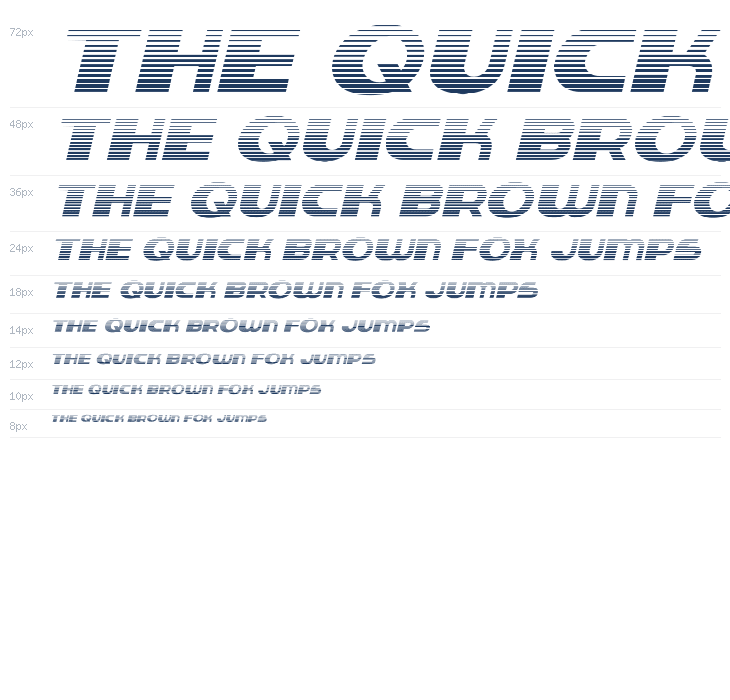 Dashiel Gradient Italic Waterfall
