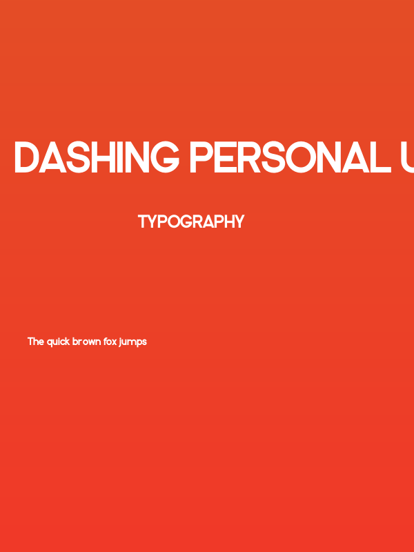 Dashing Personal Use Poster