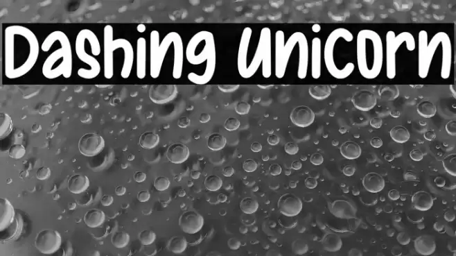 Dashing Unicorn خط examples
