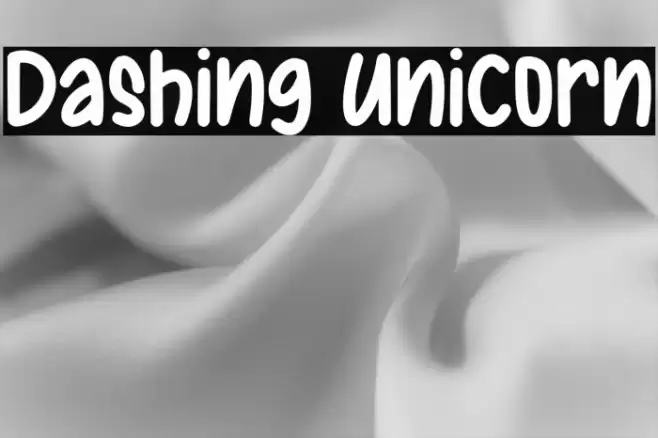 Dashing Unicorn خط examples