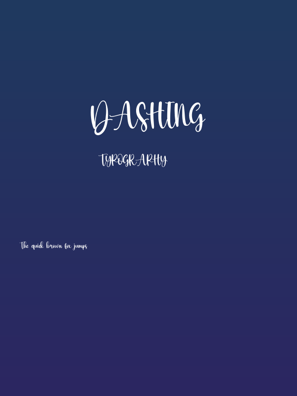 Dashing Poster