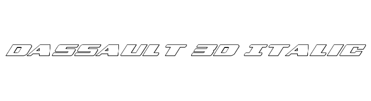 Dassault 3D Italic  Free Fonts Download