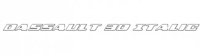 Dassault 3D Italic  font caratteri gratis