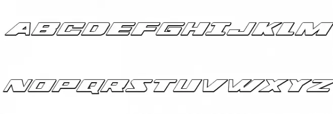 Dassault 3D Italic फ़ॉन्ट अपरकेस