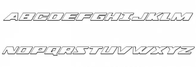 Dassault 3D Italic Caratteri MAIUSCOLE