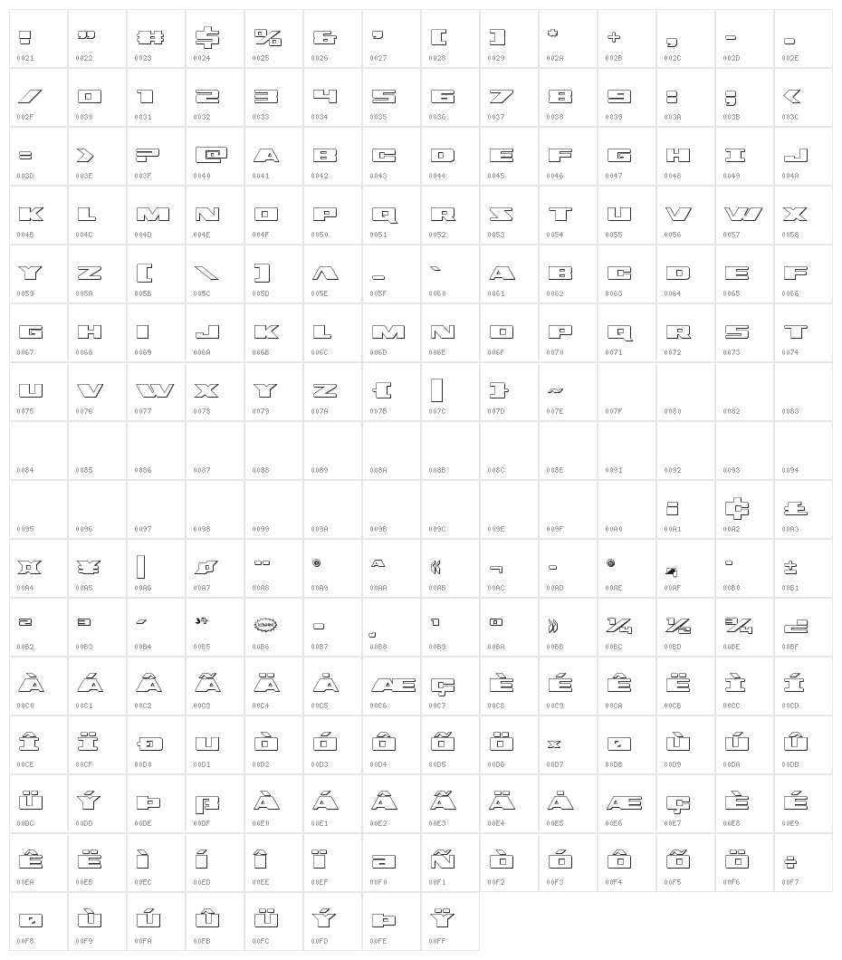 Dassault 3D Regular Character Map