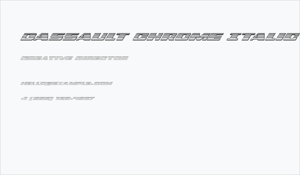 Dassault Chrome Italic Business Card