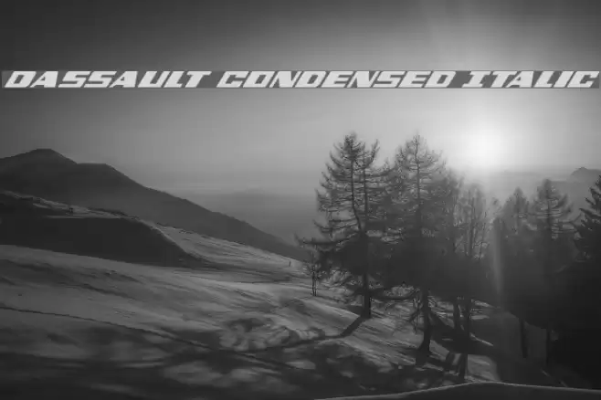Dassault Condensed Italic Font examples