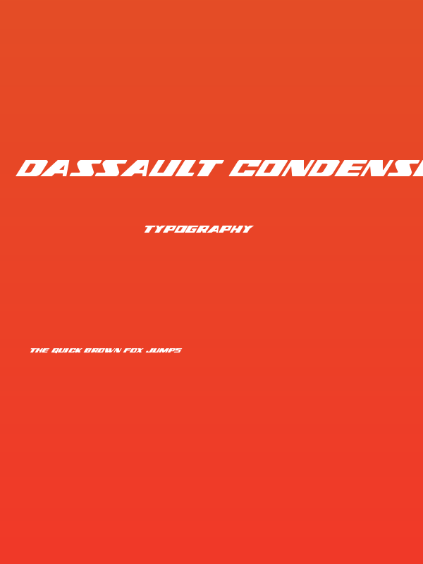 Dassault Condensed Italic Poster