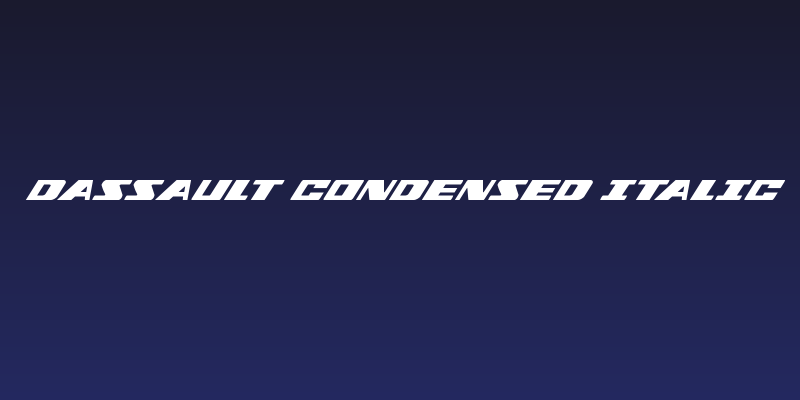 Dassault Condensed Italic Social Header