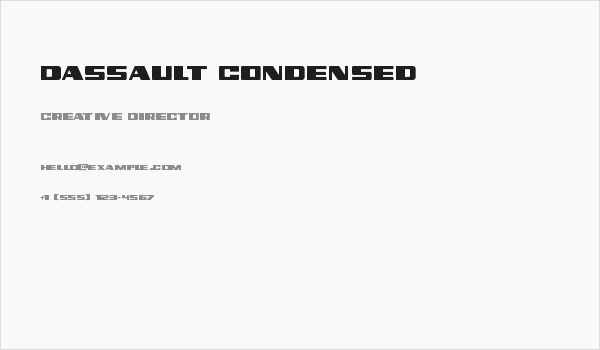 Dassault Condensed Business Card