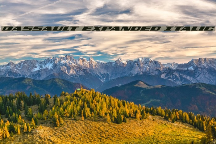 Dassault Expanded Italic Font examples
