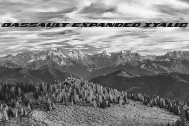 Dassault Expanded Italic Font examples