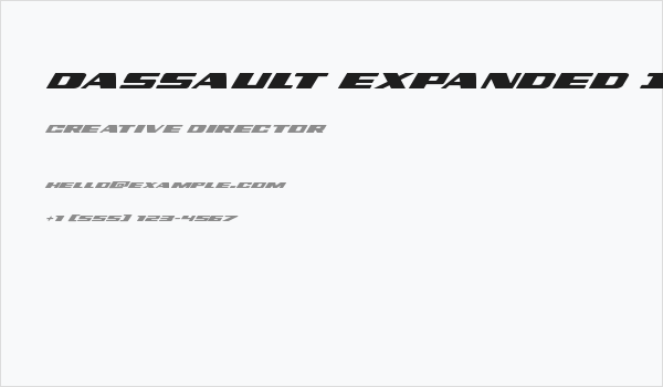 Dassault Expanded Italic Business Card
