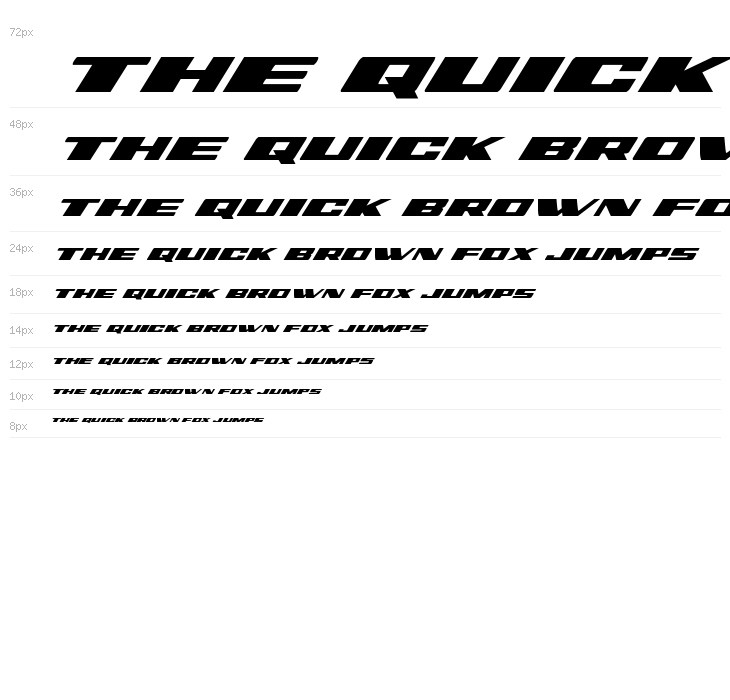 Dassault Expanded Italic Waterfall