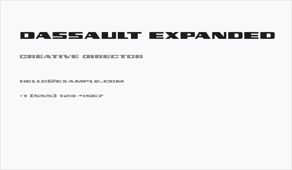 Dassault Expanded Business Card