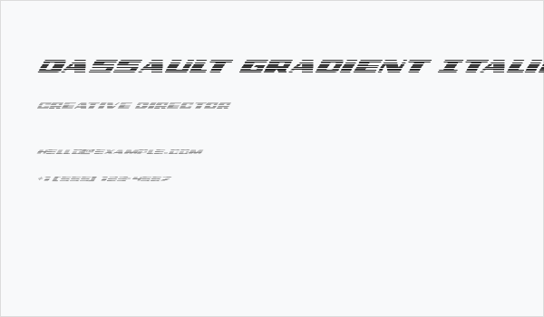 Dassault Gradient Italic Business Card