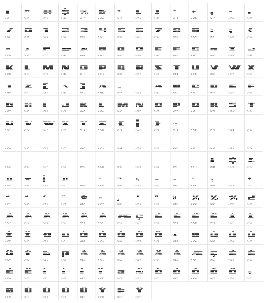 Dassault Gradient Regular Character Map