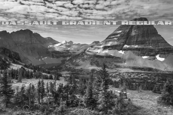 Dassault Gradient Regular Font examples