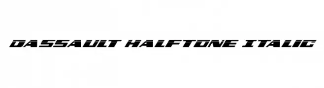 Dassault Halftone Italic  Frei Schriftart Herunterladen