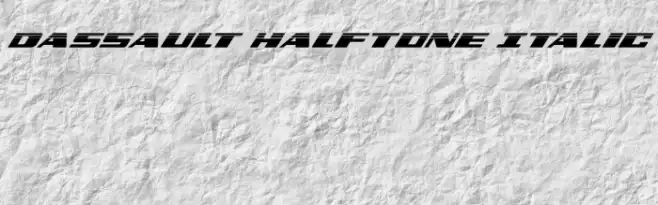 Dassault Halftone Italic Example 1