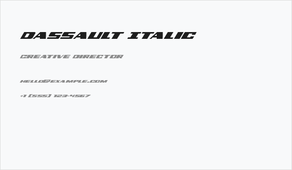 Dassault Italic Business Card