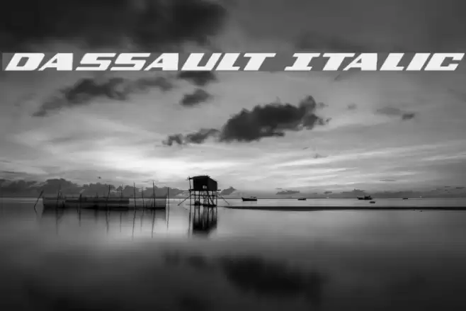 Dassault Italic Font examples