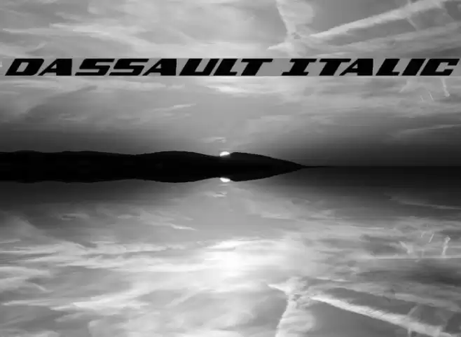 Dassault Italic Font examples