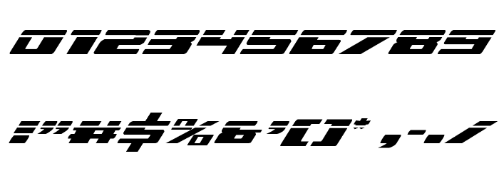Dassault Laser Italic Font OTHER CHARS