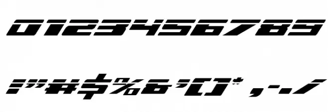 Dassault Laser Italic Font OTHER CHARS