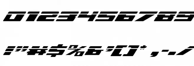 Dassault Laser Italic Font OTHER CHARS