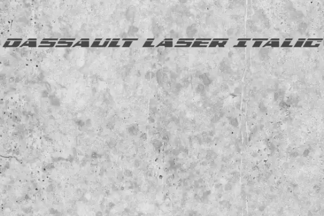 Dassault Laser Italic Font examples