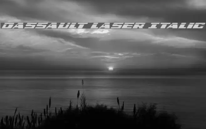 Dassault Laser Italic Font examples