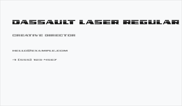 Dassault Laser Regular Business Card