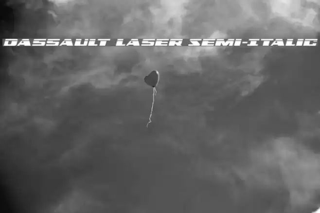Dassault Laser Semi-Italic Font examples