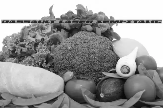 Dassault Laser Semi-Italic Font examples