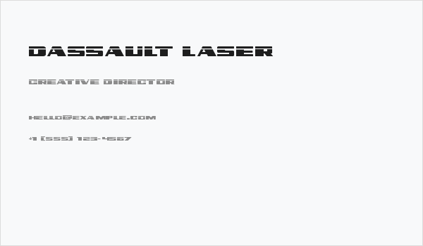 Dassault Laser Business Card