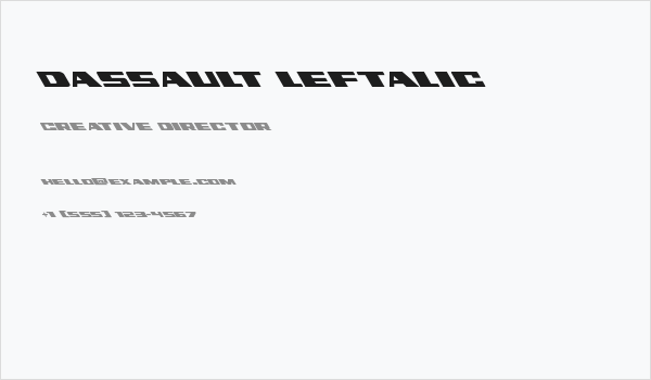 Dassault Leftalic Business Card