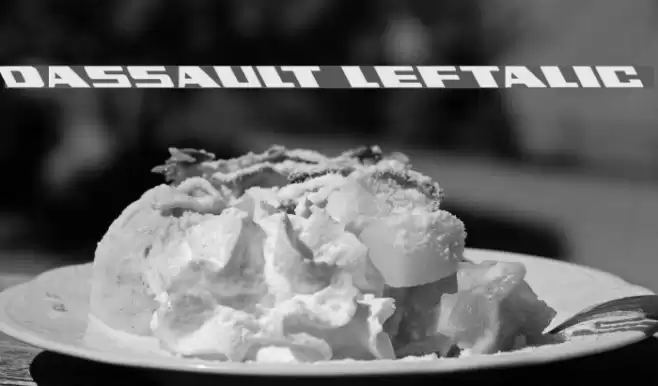 Dassault Leftalic Font examples