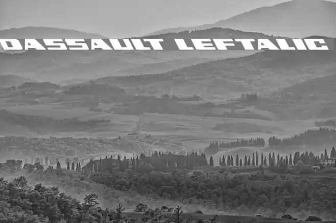 Dassault Leftalic Font examples