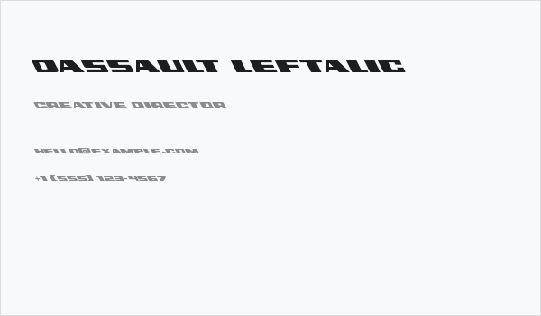 Dassault Leftalic Business Card