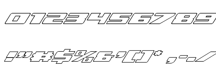 Dassault Outline Italic Font OTHER CHARS